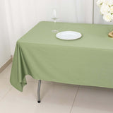 60"x102" Dusty Sage Green Premium Scuba Wrinkle Free Rectangular Tablecloth, Scuba Polyester