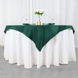 54"x54" Hunter Emerald Green Premium Polyester Square Table Overlay - 220GSM