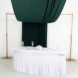 Hunter Emerald Green 4-Way Stretch Spandex Backdrop Curtain with Rod Pockets Wrinkle Free Drape