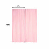 2 Pack Blush Scuba Polyester Curtain Panel Durable Flame Resistant Backdrops Wrinkle Free