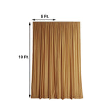 2 Pack Gold Durable Flame Resistant Scuba Polyester Curtain Panel Backdrops