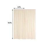 Beige Fire Retardant Polyester Curtain Panel Backdrops With Rod Pockets - 10ftx10ft