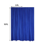 2 Pack Royal Blue Scuba Polyester Curtain Panel Durable Flame Resistant Backdrops Wrinkle