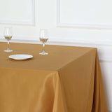 Gold Polyester Square Tablecloth 90x90 Inch