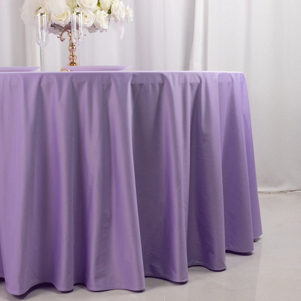 Premium Scuba Round Tablecloth 120" Lavender Lilac | TableclothsFactory Premium Scuba Round Tablecloth 120" Lavender Lilac | TableclothsFactory