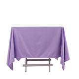 70" Lavender Premium Scuba Wrinkle Free Square Tablecloth, Lilac Scuba Polyester Tablecloth