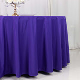 120inch Purple Premium Scuba Wrinkle Free Round Tablecloth, Seamless Scuba Polyester Tablecloth