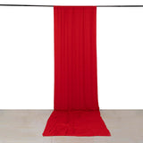 Red 4-Way Stretch Spandex Photography Backdrop Curtain with Rod Pockets, Drapery Panel