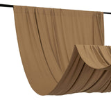 Taupe 4-Way Stretch Spandex Photography Backdrop Curtain with Rod Pockets, Drapery Panel