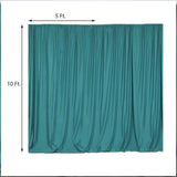 2 Pack Turquoise Durable Flame Resistant Scuba Polyester Curtain Panel Backdrops