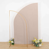 8ft Nude Spandex Fitted Wedding Arch Cover For Half Moon Top Chiara Backdrop Stand