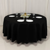 108" Black Lamour Satin Round Tablecloth