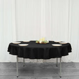 70" Black Premium Polyester Round Tablecloth - 220GSM