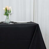 90"x90" Black Premium Polyester Square Tablecloth - 220GSM