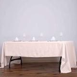 60"x126" Blush Polyester Rectangular Tablecloth