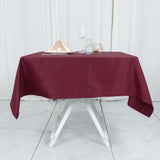 54"x54" Burgundy Premium Polyester Square Tablecloth - 220GSM