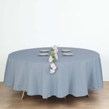 108" Dusty Blue Polyester Round Tablecloth