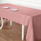 60"x126" Dusty Rose Polyester Rectangular Tablecloth