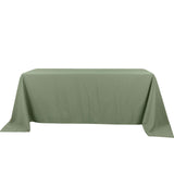 90x132inch Eucalyptus Sage Green Polyester Rectangular Tablecloth