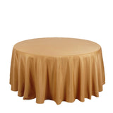 120 inches Gold Polyester Round Tablecloth