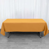 Premium Polyester 60"x102" Rectangle Tablecloth Gold - Durable 220GSM Wrinkle-Resistant Table Cover