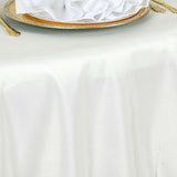 90" Ivory Polyester Round Tablecloth