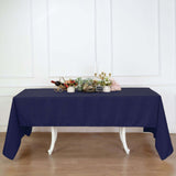 60"x126" Navy Blue Polyester Rectangular Tablecloth