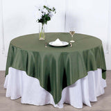 70"x70" Olive Green Square Polyester Table Overlay