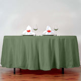 108" Olive Green Polyester Round Tablecloth