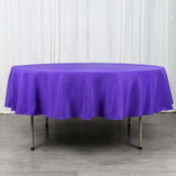 90" Purple Premium Polyester Round Tablecloth - 220GSM