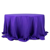 132inch Purple 200 GSM Seamless Premium Polyester Round Tablecloth
