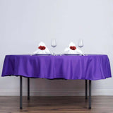 90" Purple Polyester Round Tablecloth