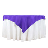 54"x54" Purple Premium Polyester Square Table Overlay - 220GSM