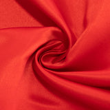 120inch Red Seamless Lamour Satin Round Tablecloth for 5 Foot Table With Floor-Length Drop#whtbkgd