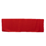 Red table runner on a plain background