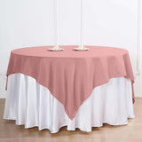 70"x70" Dusty Rose Square Polyester Table Overlay