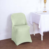 Sage Green Spandex Stretch Fitted Folding Slip On Chair Cover - 160 GSM