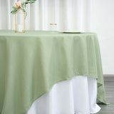 90"x90" Sage Green Square Polyester Table Overlay