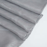 90x132Inch Silver Accordion Crinkle Taffeta Rectangular Tablecloth