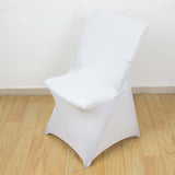 White Stretch Spandex Lifetime Folding Chair Cover