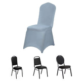 Dusty Blue Spandex Stretch Fitted Banquet Slip On Chair Cover - 160 GSM