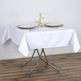 54"x54" White Premium Polyester Square Tablecloth - 220GSM