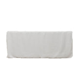 6ft White Open Back Fitted Polyester Rectangle Tablecloth, Trade Show Table Cover