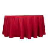 120inch Wine Seamless Polyester Round Tablecloth