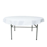 70" White Premium Polyester Round Tablecloth - 220GSM