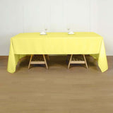 60"x126" Yellow Polyester Rectangular Tablecloth