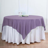 70"x70" Violet Amethyst Square Polyester Table Overlay