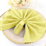 5 Pack Yellow Cloth Napkins with Hemmed Edges, Reusable Polyester Dinner Linen Napkins - 20"x20"