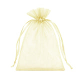 Yellow organza gift bag with drawstring closure #whtbkgd