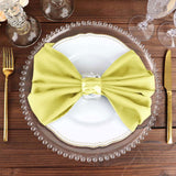 5 Pack Yellow Cloth Napkins with Hemmed Edges, Reusable Polyester Dinner Linen Napkins - 20"x20"